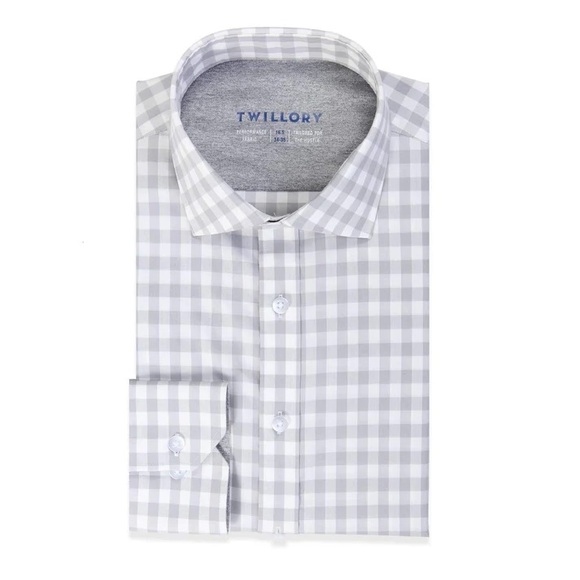 Twillory Other - Twillory- Trendsetter- Performance Grey White Gingham- 15.5- M - 32.33